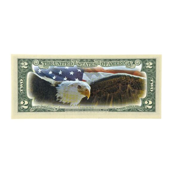 American Coin Treasures American Eagle Colorized Two Dollar Bill $2 - Picture 2 of 4